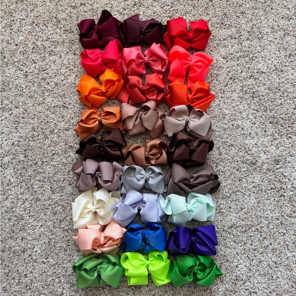 Lot of 27 Large Grosgrain Hairbows